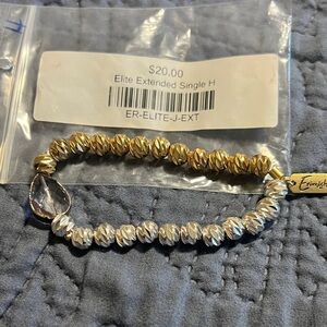 Chic Gold and Silver Beaded Bracelet